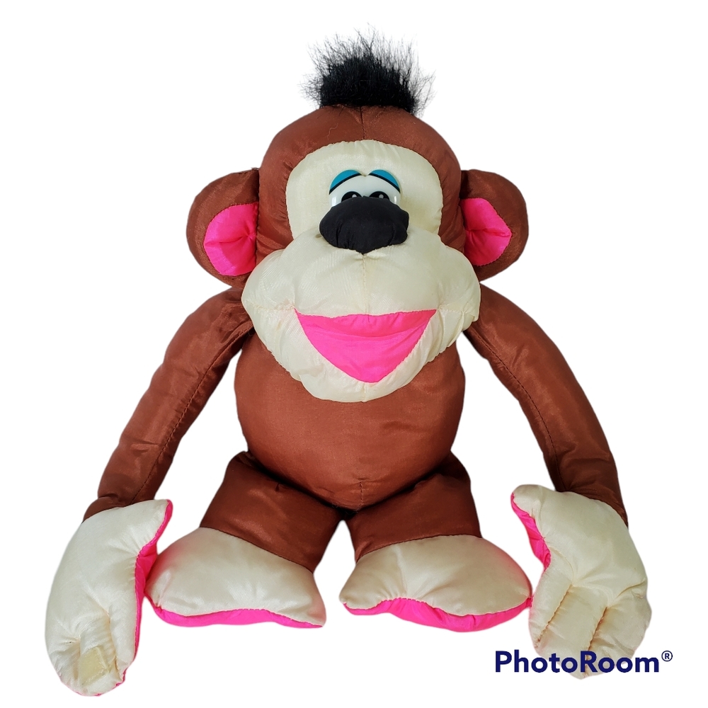 Fisher Price Puffalump Chattering Chimp Monkey Plush Stuffed Toy 12" Works